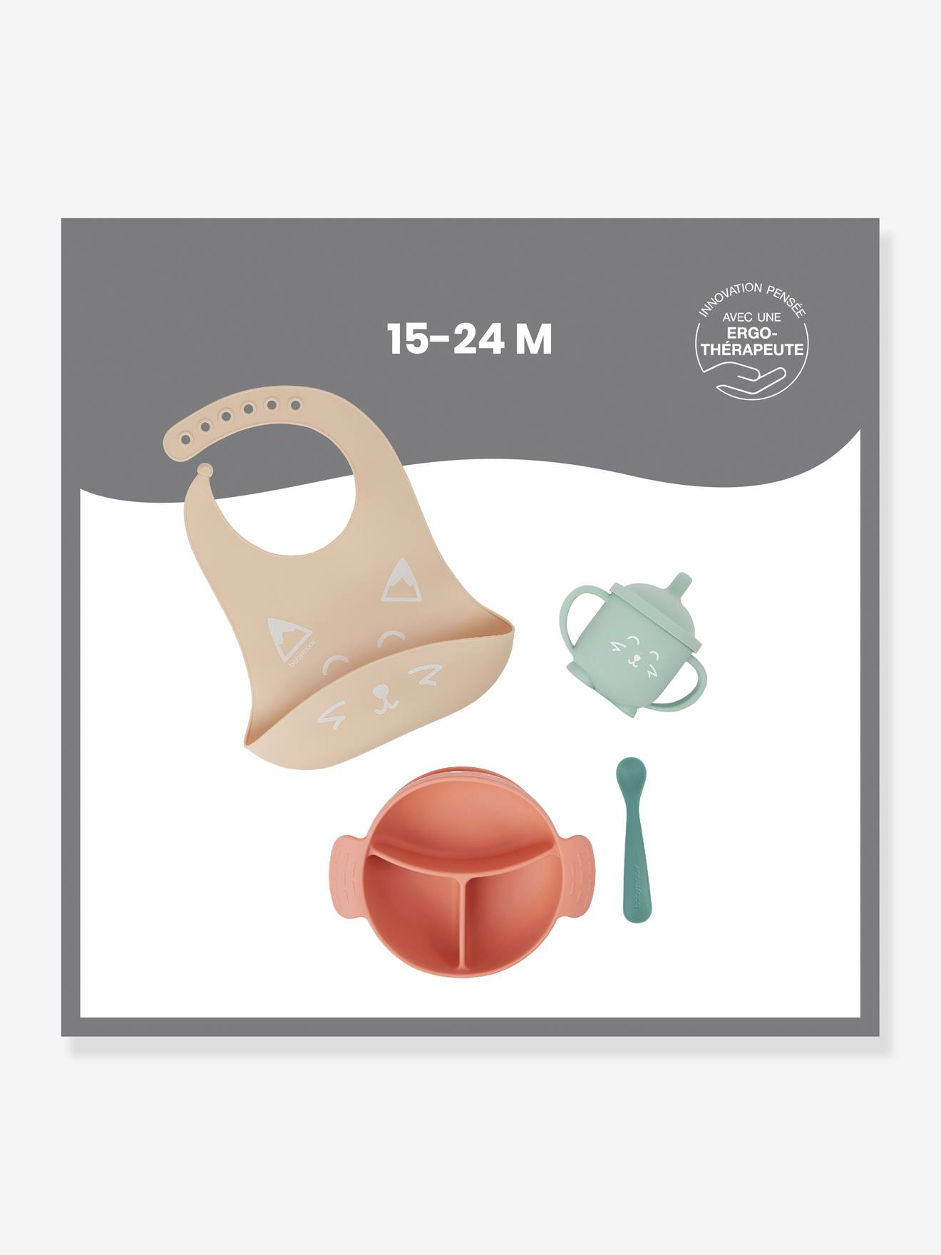 Porta-alimentos Learn'isy BABYMOOV, vermelho claro, liso