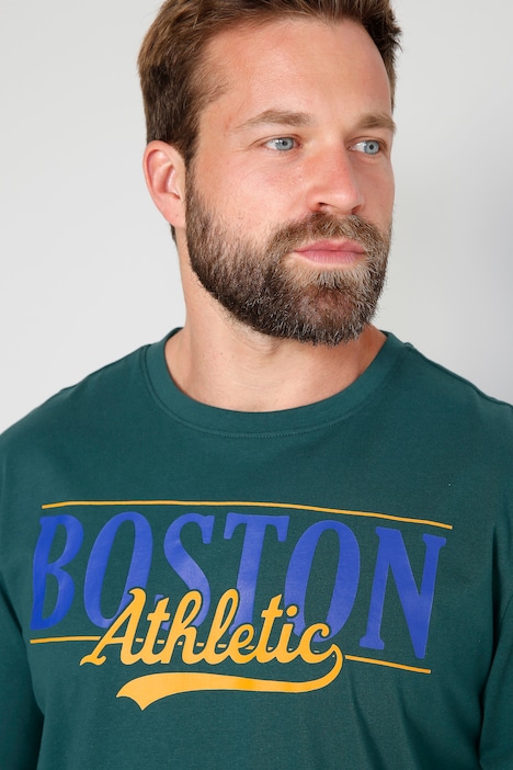 Boston Park Langarmshirt, großer Print, Rundhals