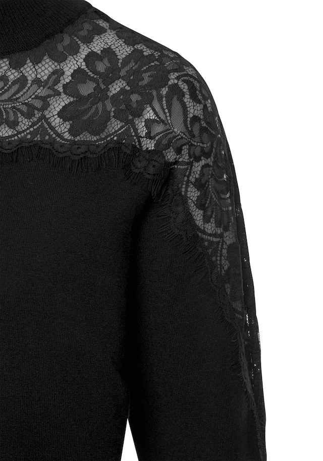 LASCANA Strickpullover , mit Spitzeneinsatz, eleganter Damenpullover, festlich