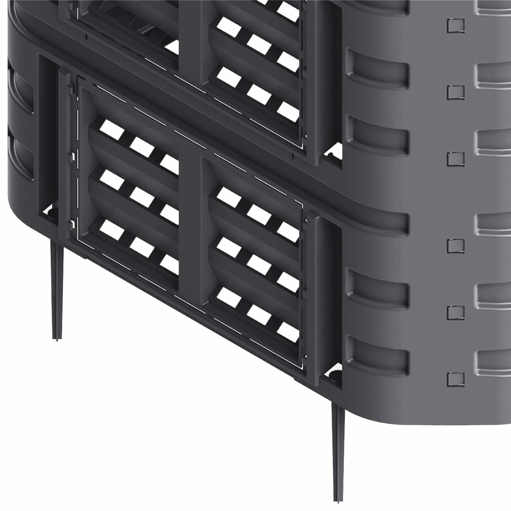 Composteur de jardin noir 93,3x93,3x113 cm 740 l