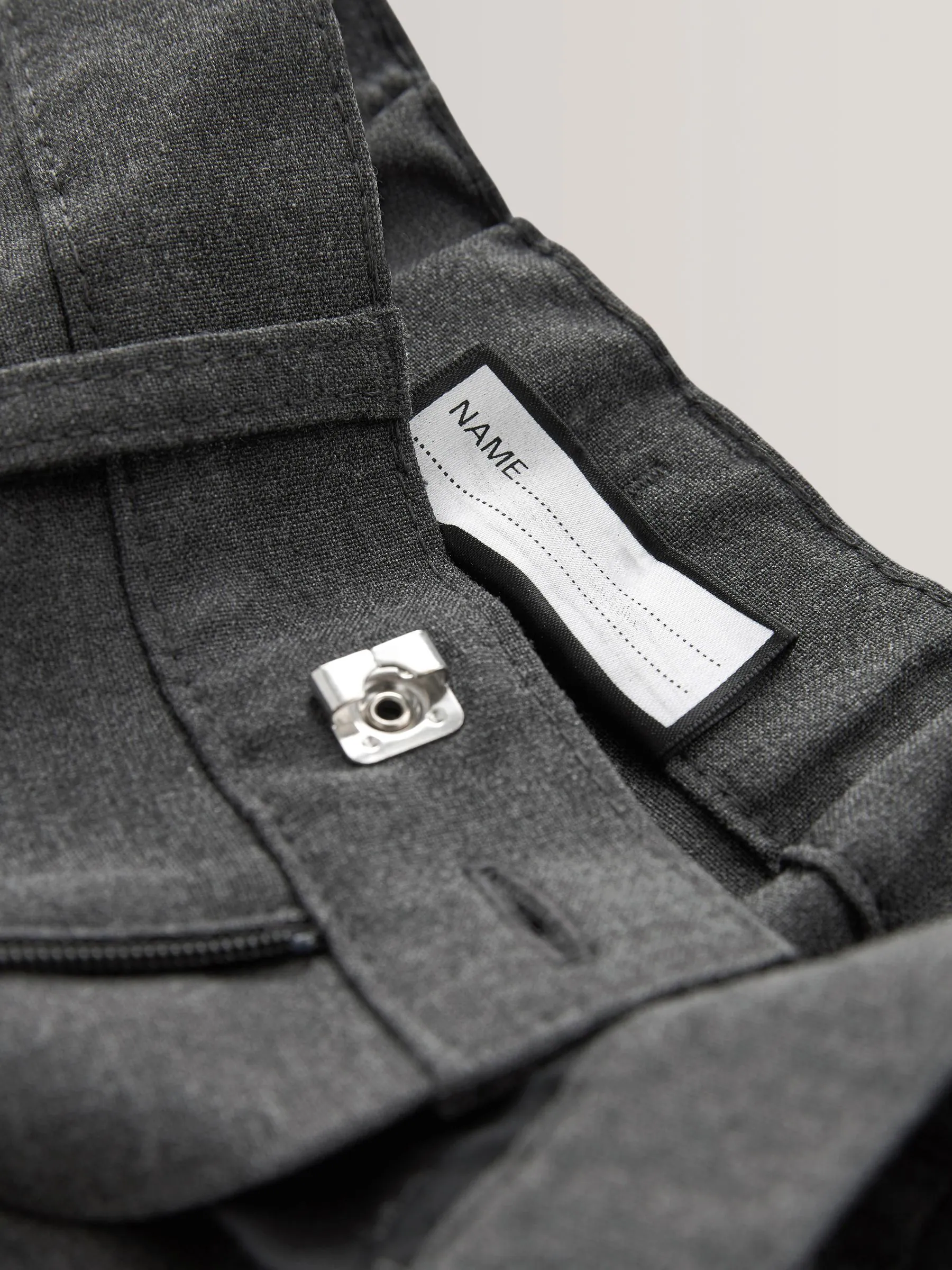 Grijs - Formele skinny schoolbroek met stretch (3-17 jr)