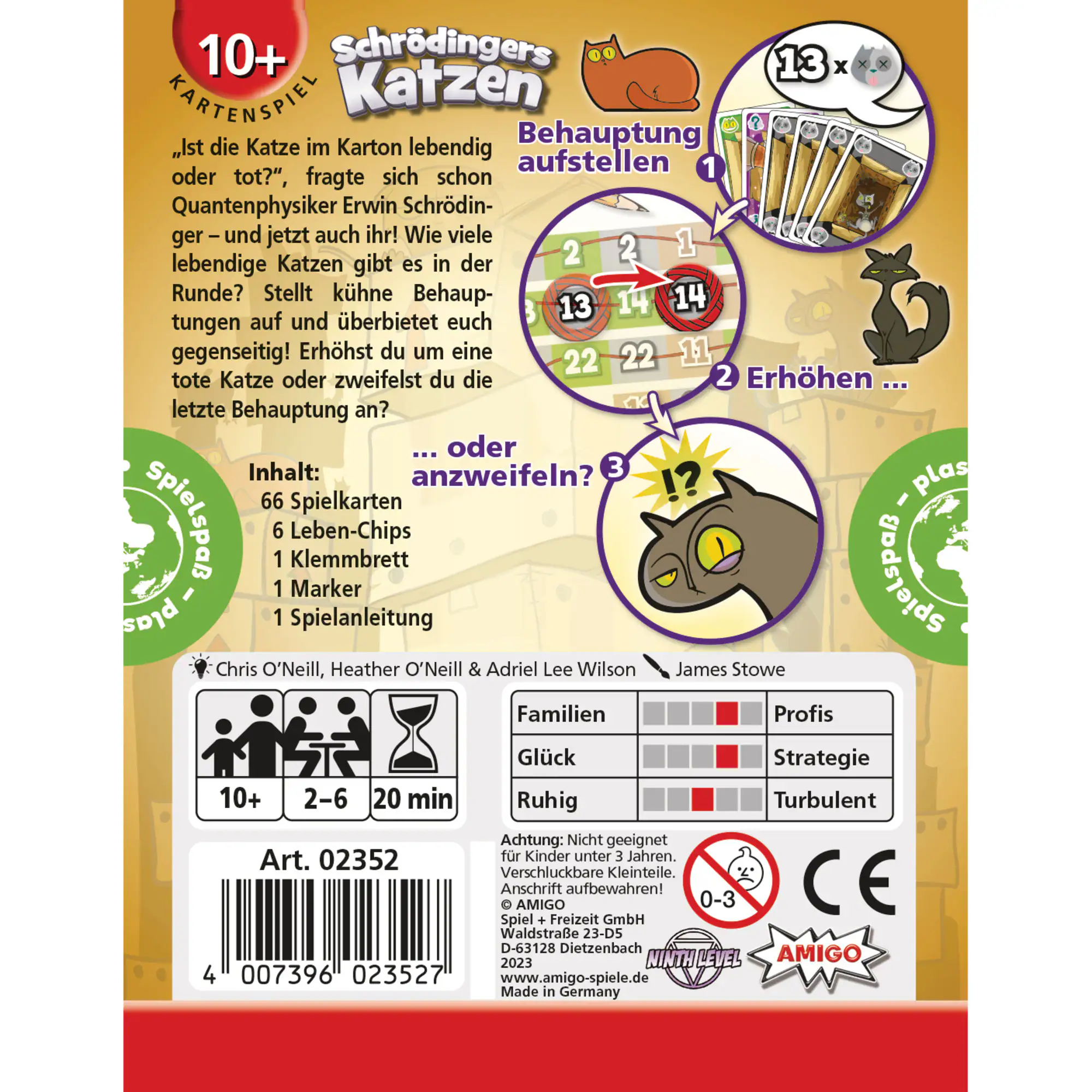 Amigo Brettspiel Schrödingers Katzen