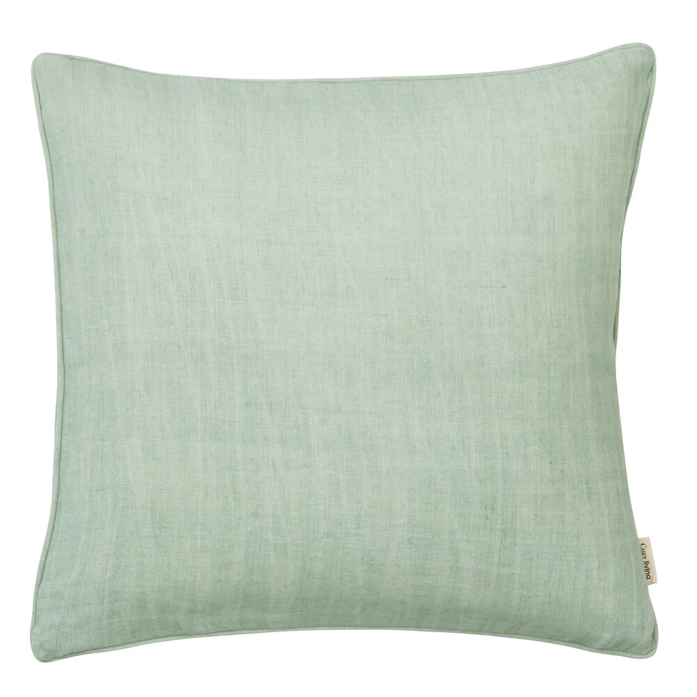 Cozy Living  Linen pyntepude, Sage - 50 x 50 cm.