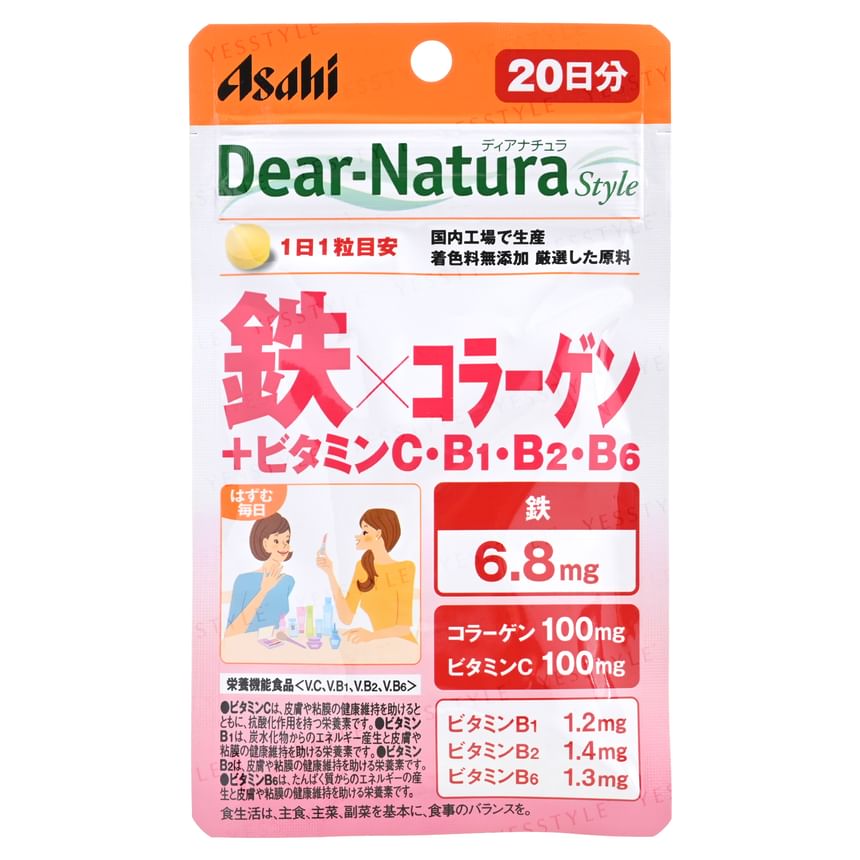 Asahi - Dear-Natura Style IJzer x Collageen 20 dagen