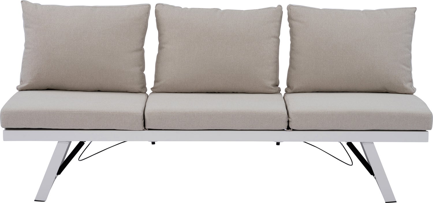 Intratuin tuinbank Julia wit / taupe 198 x 76 x 81 cm