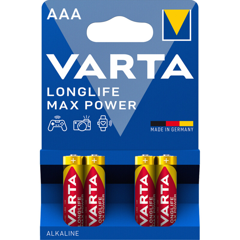 Varta Longlife max power AAA alkaline batterij