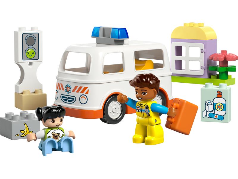 LEGO® DUPLO® Rettungswagen mit Fahrer 10447 Bauspielzeug für fantasievolle Rollenspiele aus dem Leben