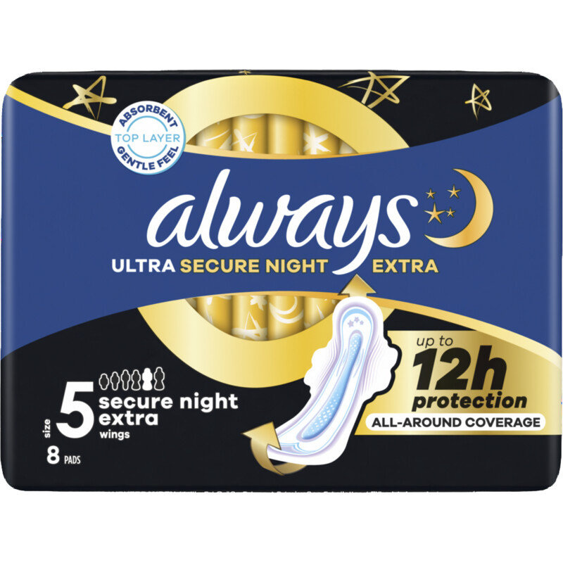 Always Ultra secure night extra maandverband