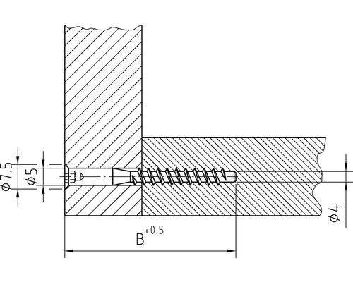 Verzonken houtschroef met binnenzeskant, 5x40 mm, verzinkt, 100 stuks
