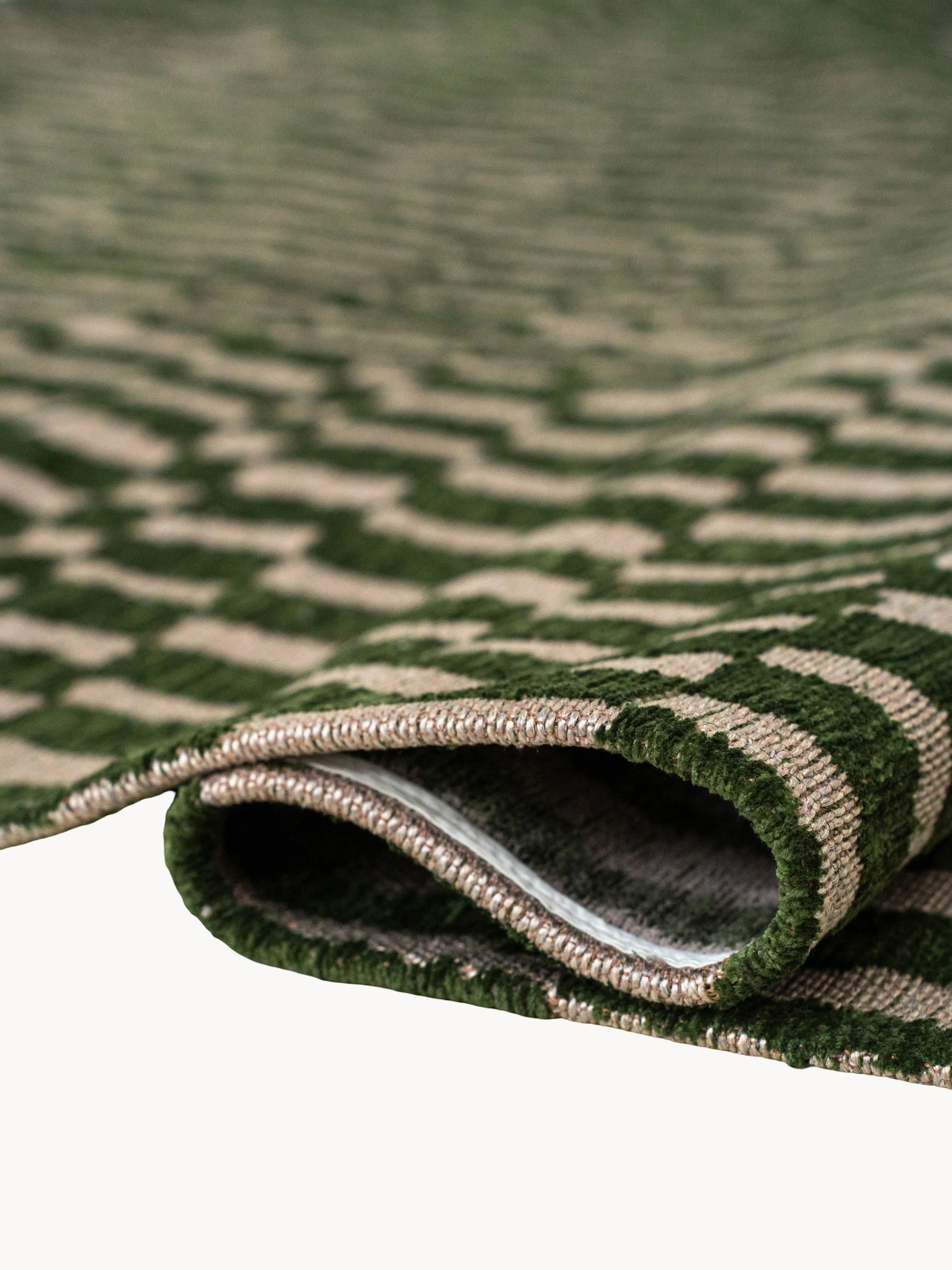 Wasbaar jacquard in- & outdoor vloerkleed Berber
