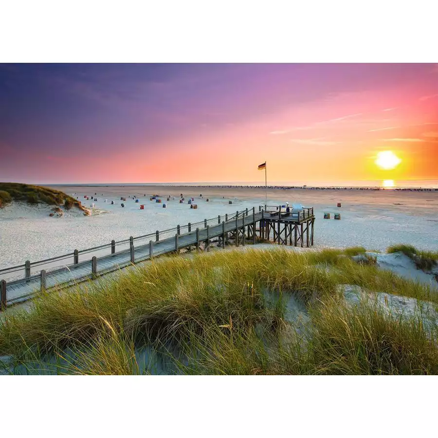 Ravensburger Sonnenuntergang über Amrum bunt