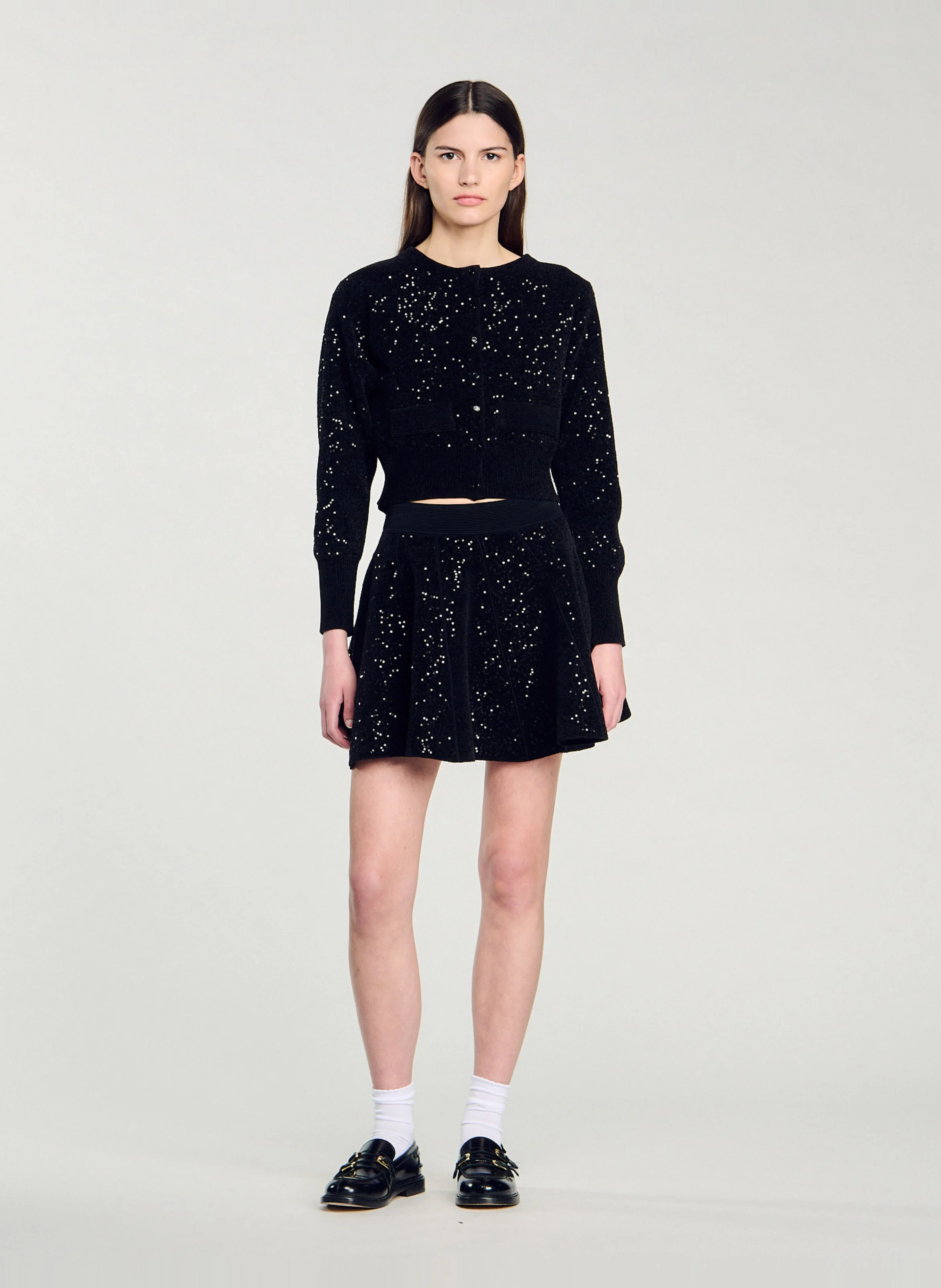 Cardigan col rond| Noir