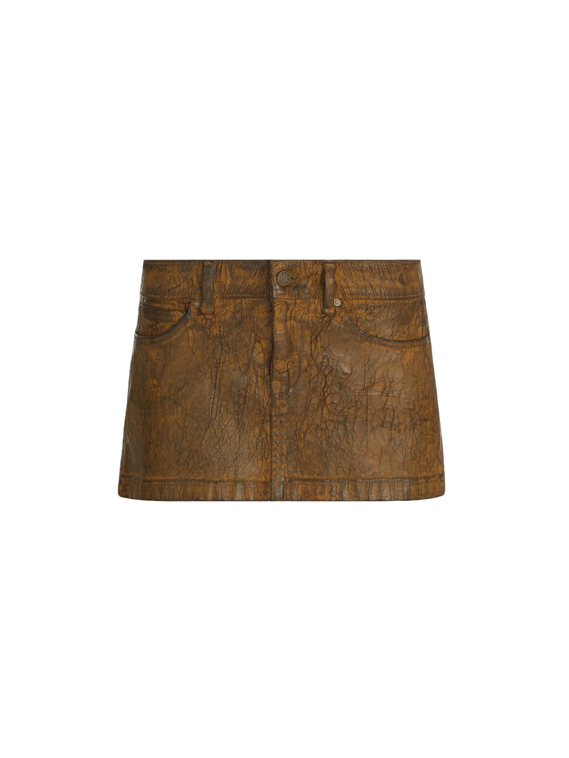 saia jeans craquelada
