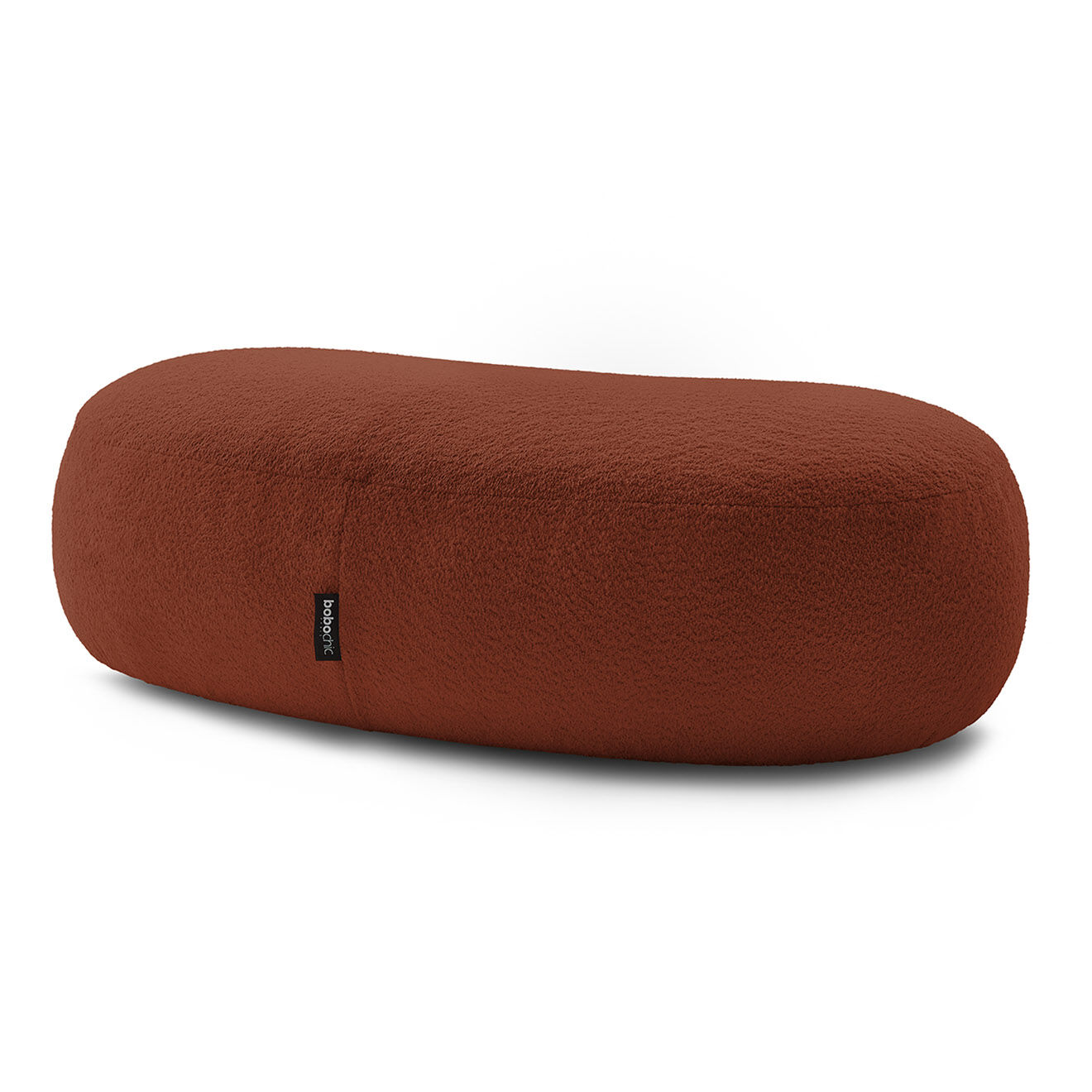 Bobochic Pouf Saint-Germain tissu bouclette orange - 147x90x47 cm