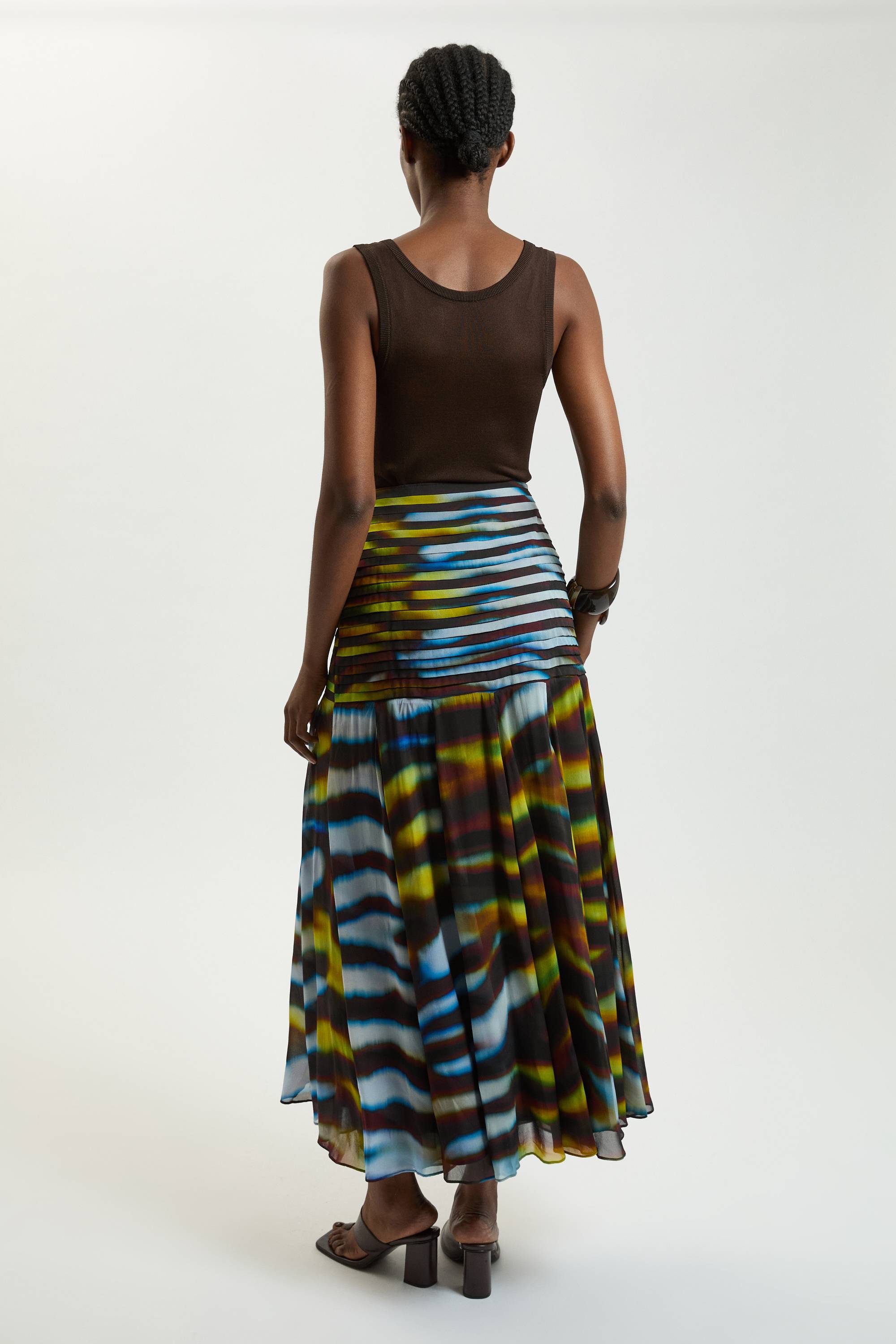 KarenMillen Jupe Longue Fluide À Imprimé Animal Avec Ourlet Tombant En Georgette De Viscose