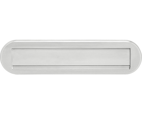 Intersteel ovale brievenbus, BxH 340/80 mm, geborsteld roestvrij staal met klep