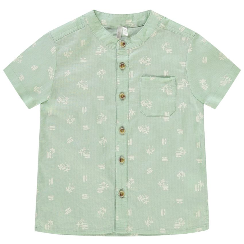 Chemise manches courtes imprimé surf pour bébé garçon - Vert