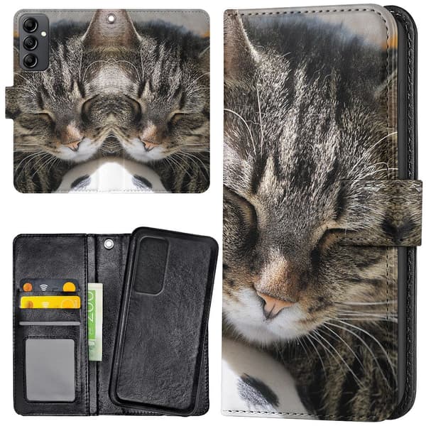Samsung Galaxy A15 - Lommebok Deksel Sovende Katt