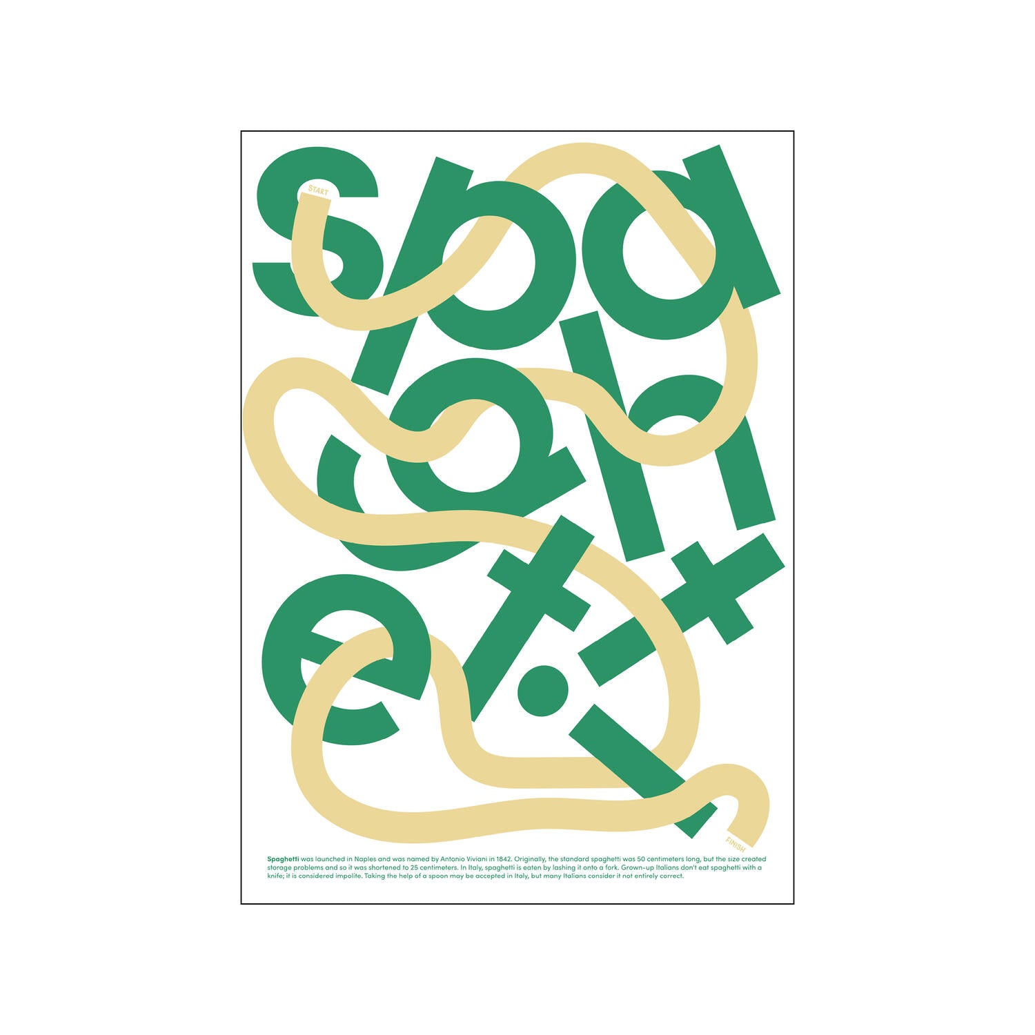 Poster & Frame  Spaghetti plakat - 50 x 70 cm