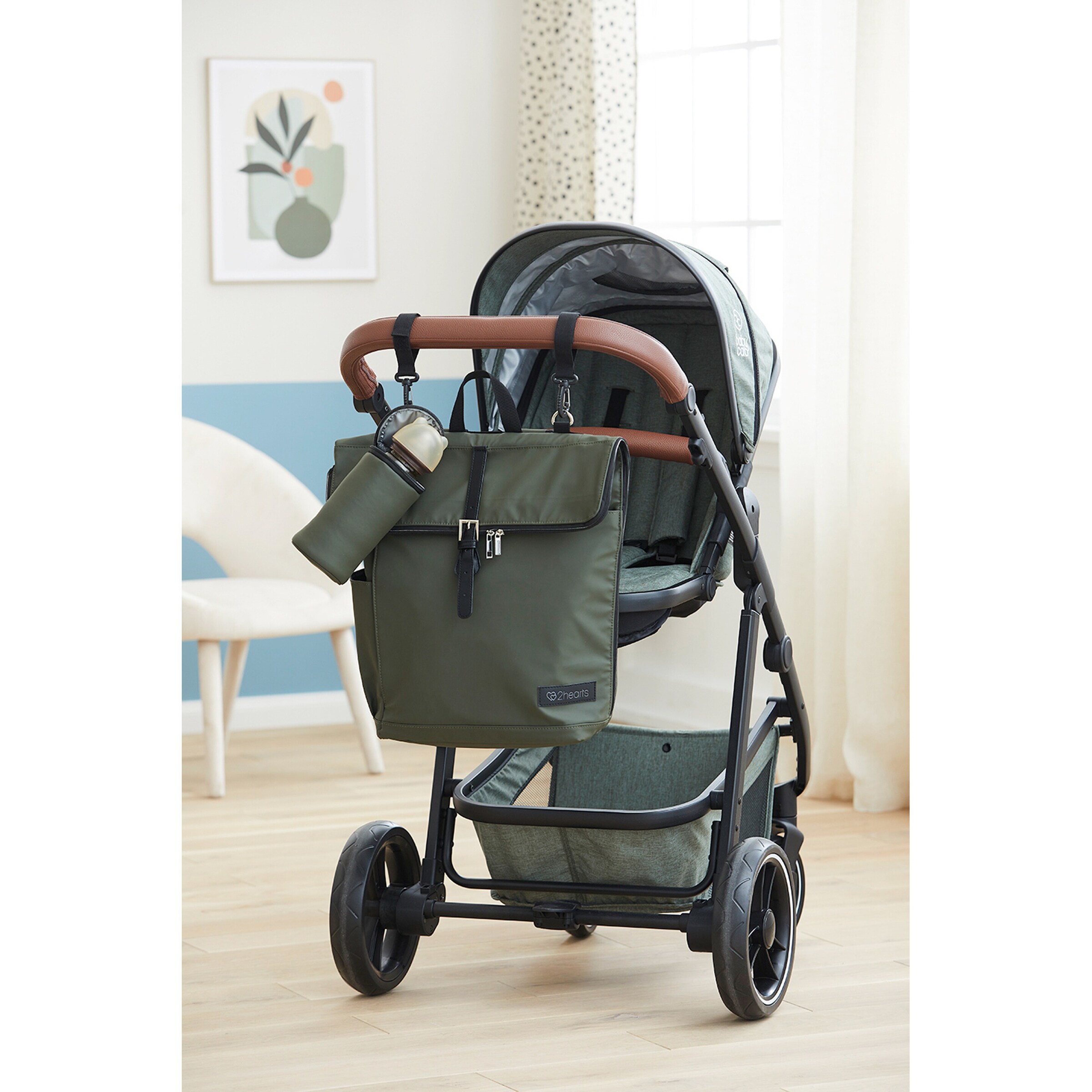 2hearts Wickelrucksack Rolltop oliv