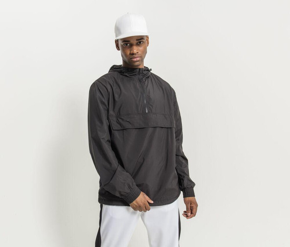 BUILD YOUR BRAND BY096 - Veste Homme Demi-Saison à Zip et Capuche