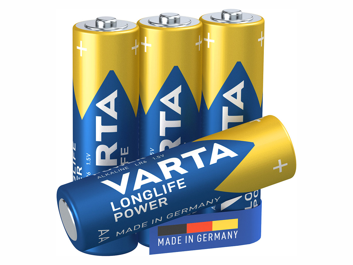 Varta 4x Longlife Power AA batterijen