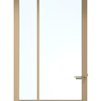 Arne & Bodil binnendeur ABE103 blank glas - metallic brons staallook afwerking