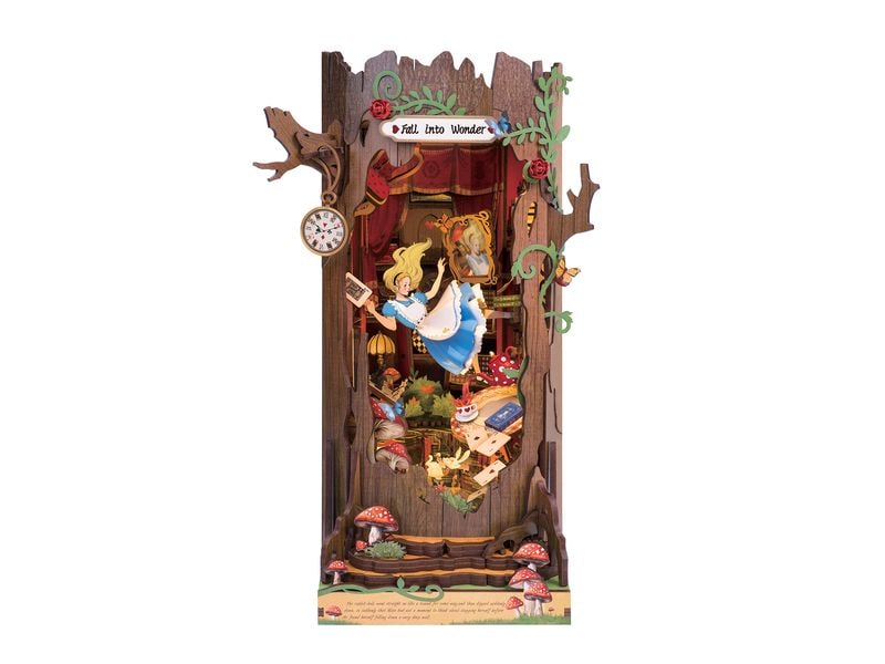 RoboTime Bausatz Alice im Wunderland 3D-Puzzle aus lasergeschnittenen Holzteilen