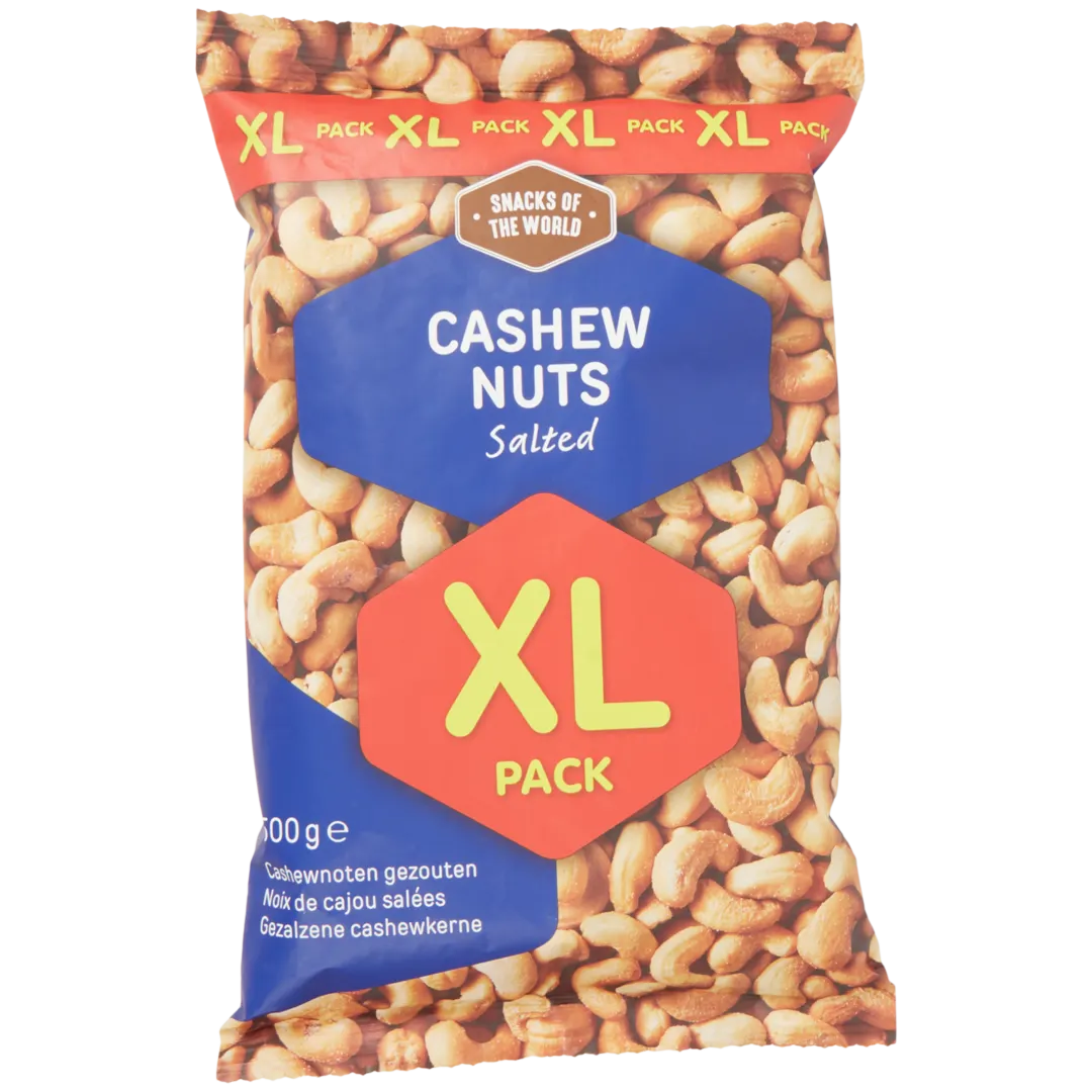 Snacks of the World cashewnoten gezouten 500 gram