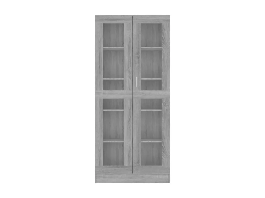 Armoire à vitrine Sonoma gris 82,5x30,5x185,5cm Bois ingénierie