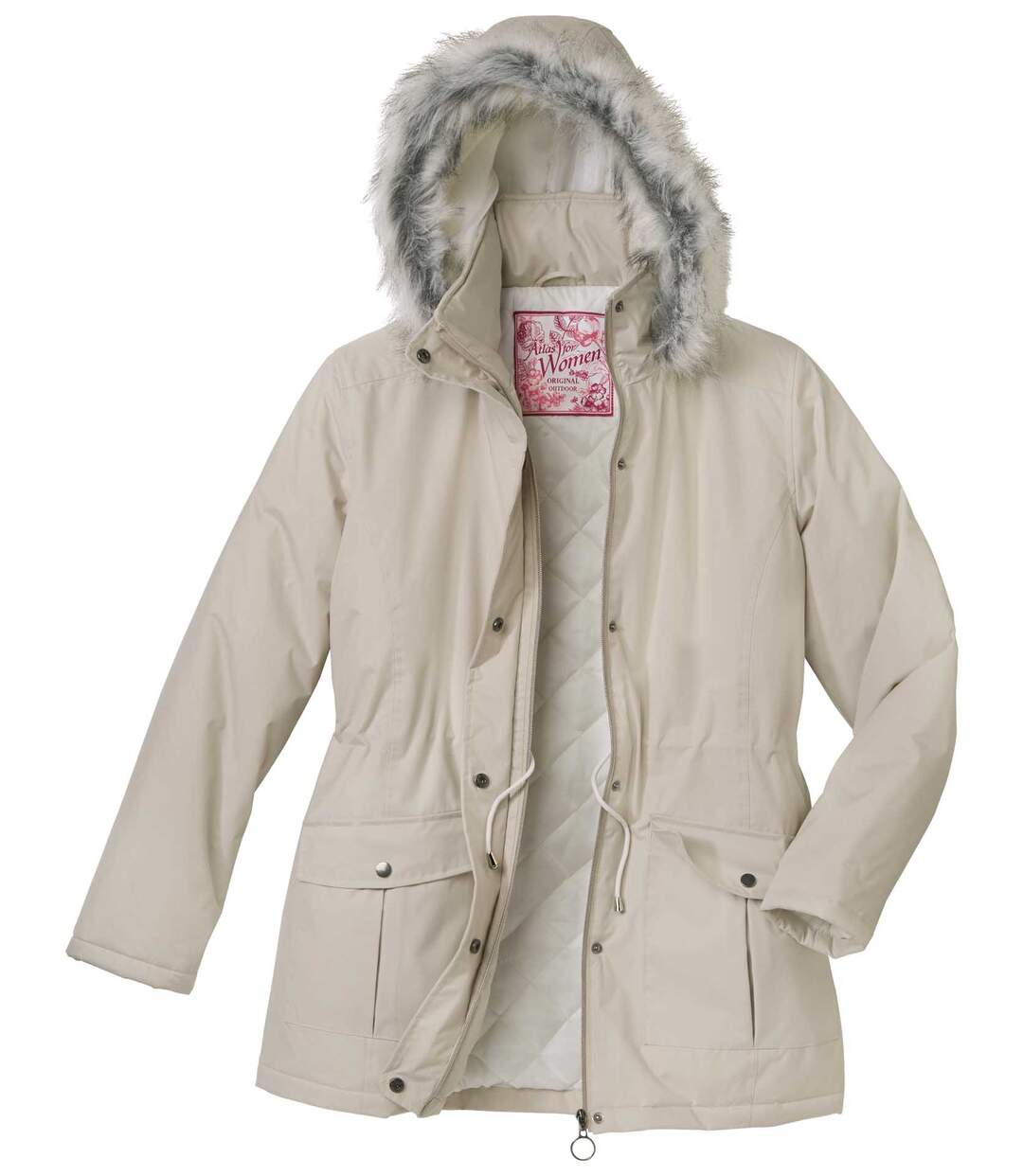 Parka Microtech à Capuche Fausse Fourrure