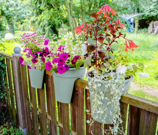 KHW Kunststoff-Geländertopf Flowerclip, rund,
