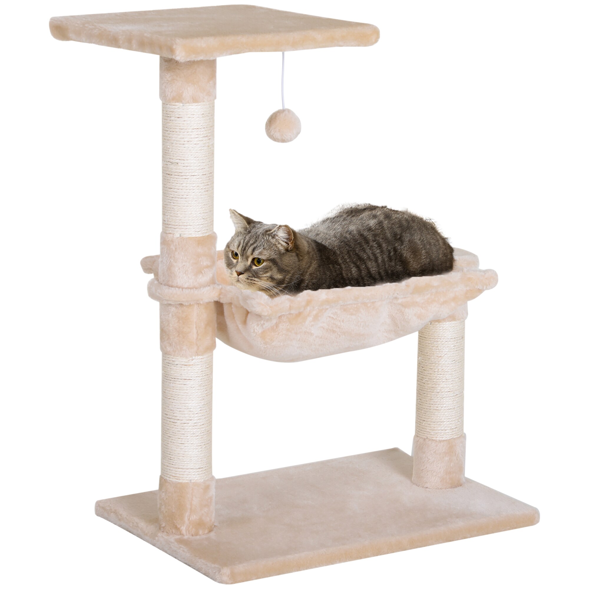 PawHut Katzenbaum mit Sisalsäulen 50 x 36 x 70 cm (LxBxH)