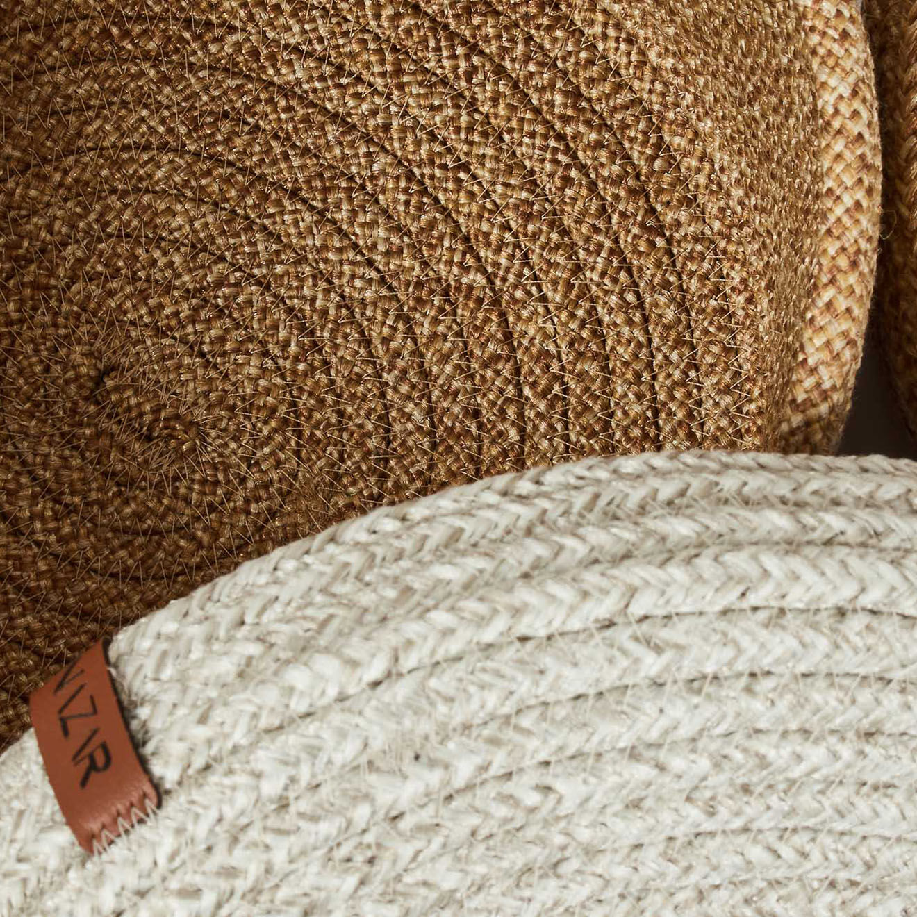 Nazar Rugs Panier CALI 4301 fait main gris - 25x15 cm