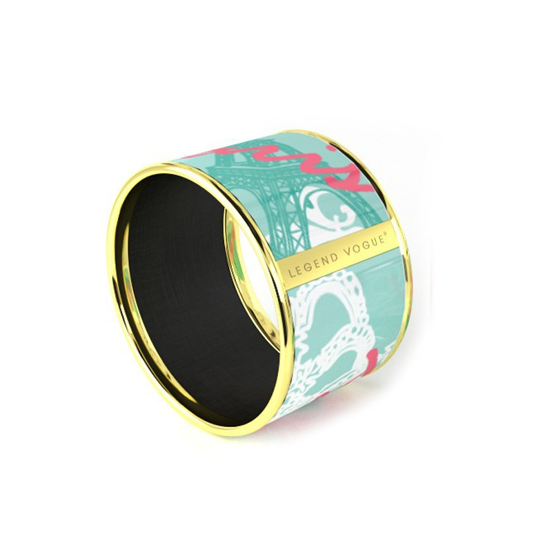 Legend Vogue - Bracelet Bangle Or Jaune Exotic Romance Vert Paris