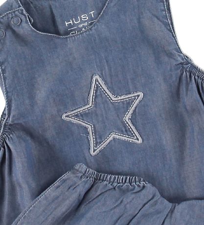 Hust and Claire Sommerstrampler - Mamie - in Blaudenim
