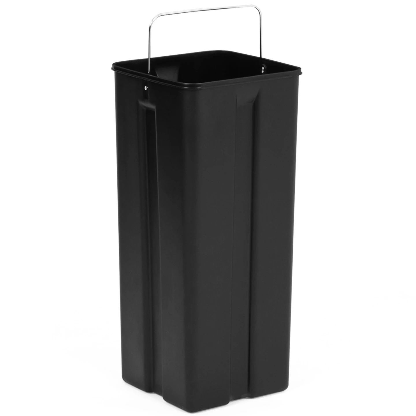 Poubelle de cuisine tri sélectif 2 x 30L noir 2 seaux amovibles et pédales en métal