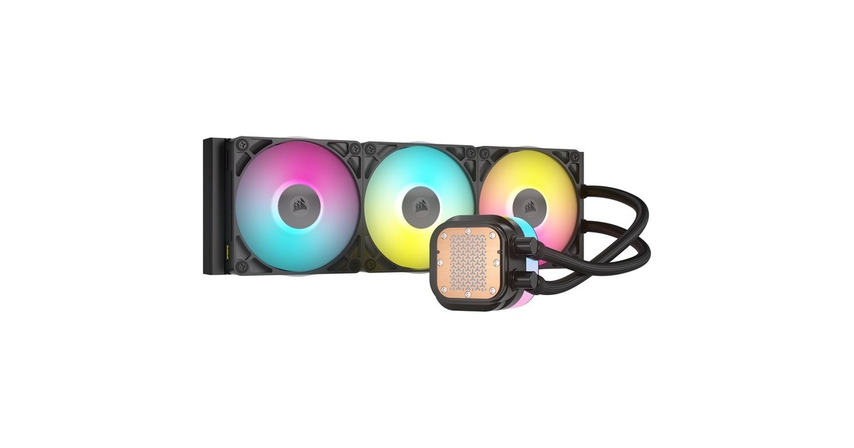 CorsairiCUE LINK TITAN 360 RX RGB + 3x iCUE LINK RX120 RGB Cooling bundel waterkoeling  (Zwart, 4-pins PWM fan-connector)