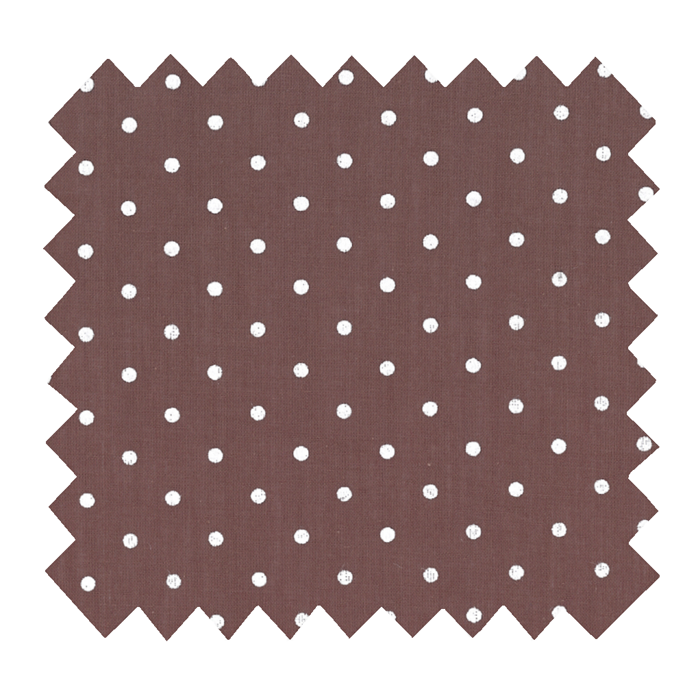 Tissu Coton Au Mètre Pois Marron