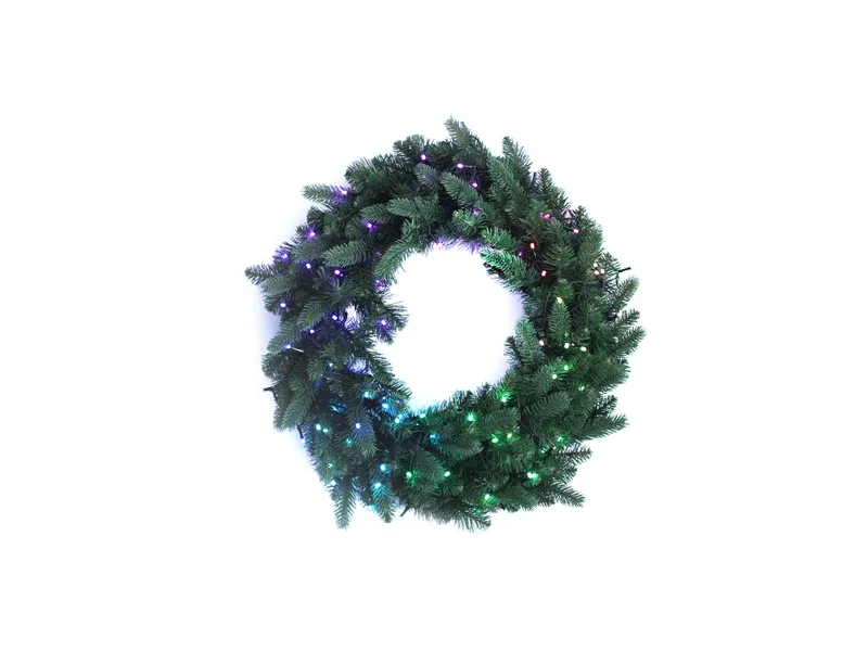 Pre-Lit Wreath 50 Rgb W Leds, 60 Cm Diameter