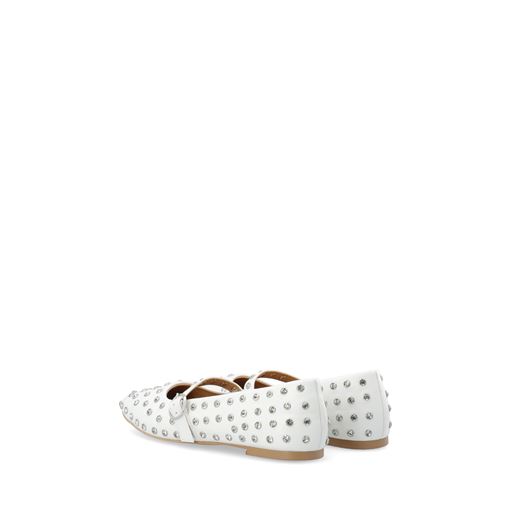 Bianco Fall Simili Mary Jane Ballerinasko, White, 41