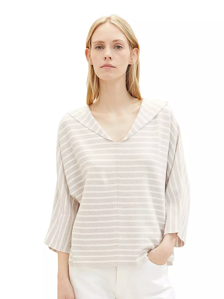 TOM TAILOR Pullover hellgrau