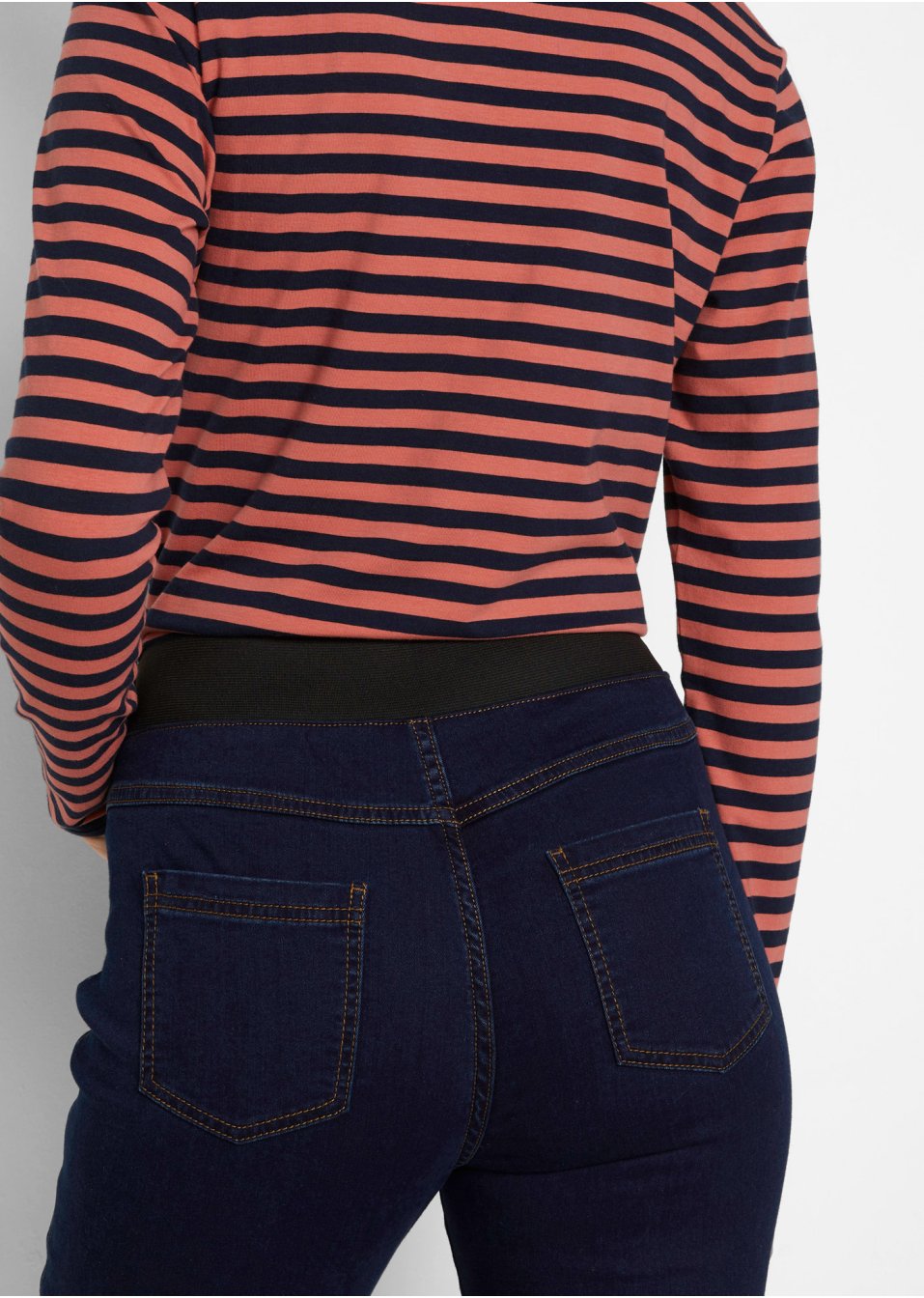Jean thermo avec couture latérale avancée et taille confortable