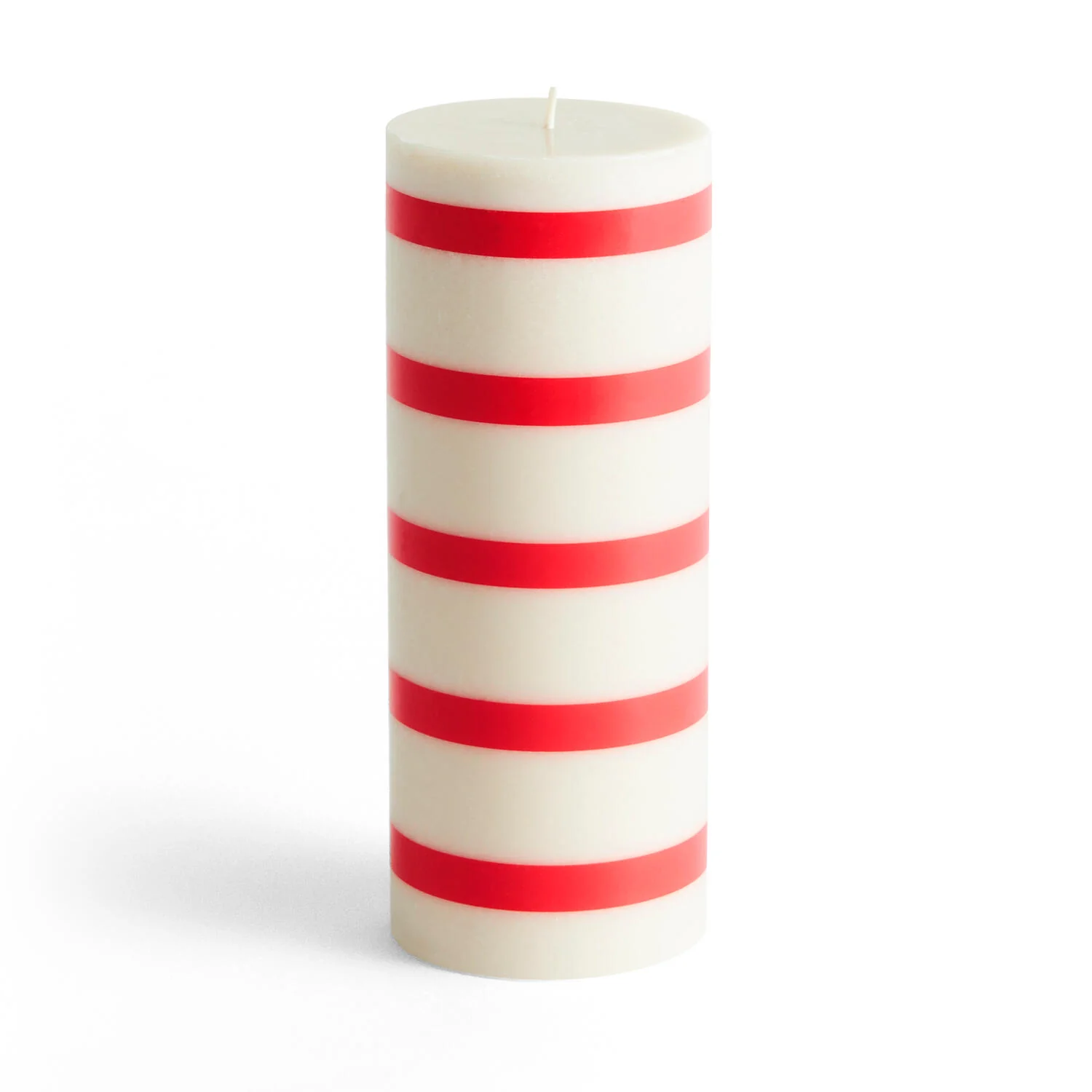 HAY  Column stearinlys, Medium - Off-white/red
