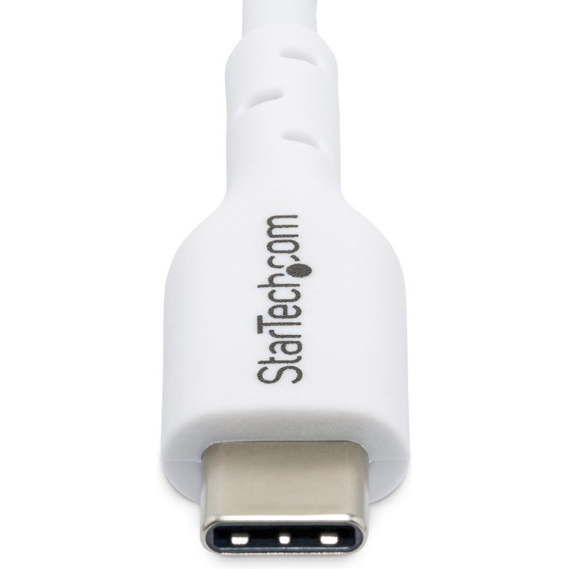 StarTech.com Câble de Charge USB-C de 3m, Charge et Synchronisation, 60W (3A) PD, Câble de Charge USB 2.0 pour Ordinateur Portable, Gaine TPE - Cordon de Charge USB C Blanc