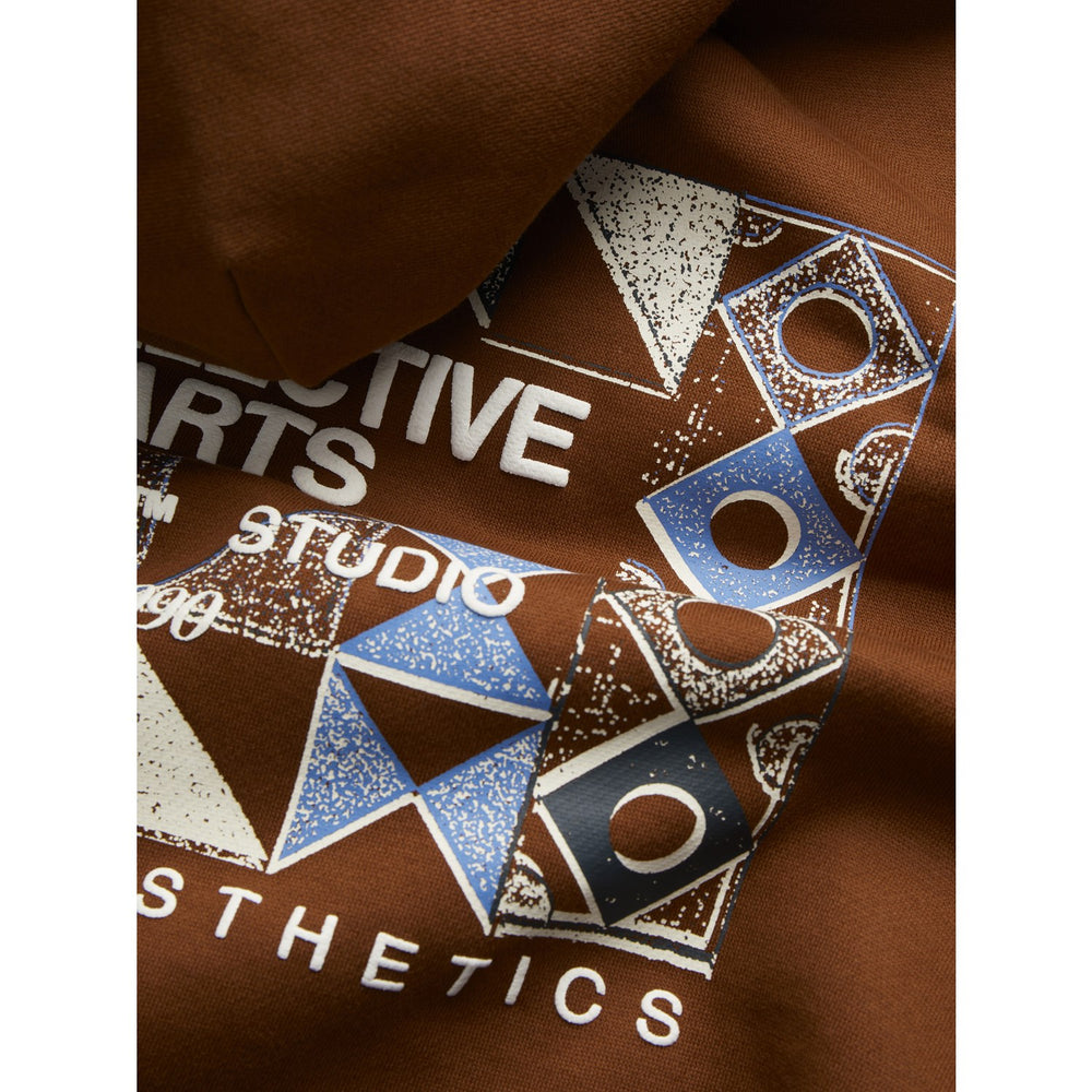 Køb Jack & Jones Junior Brandy Brown Ornoho Back Graphic Sweat Hoodie