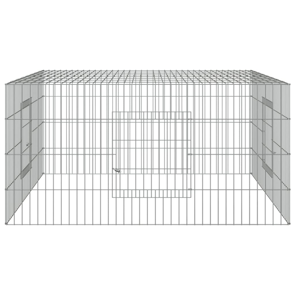 Cage à lapin 110x110x55 cm fer galvanisé