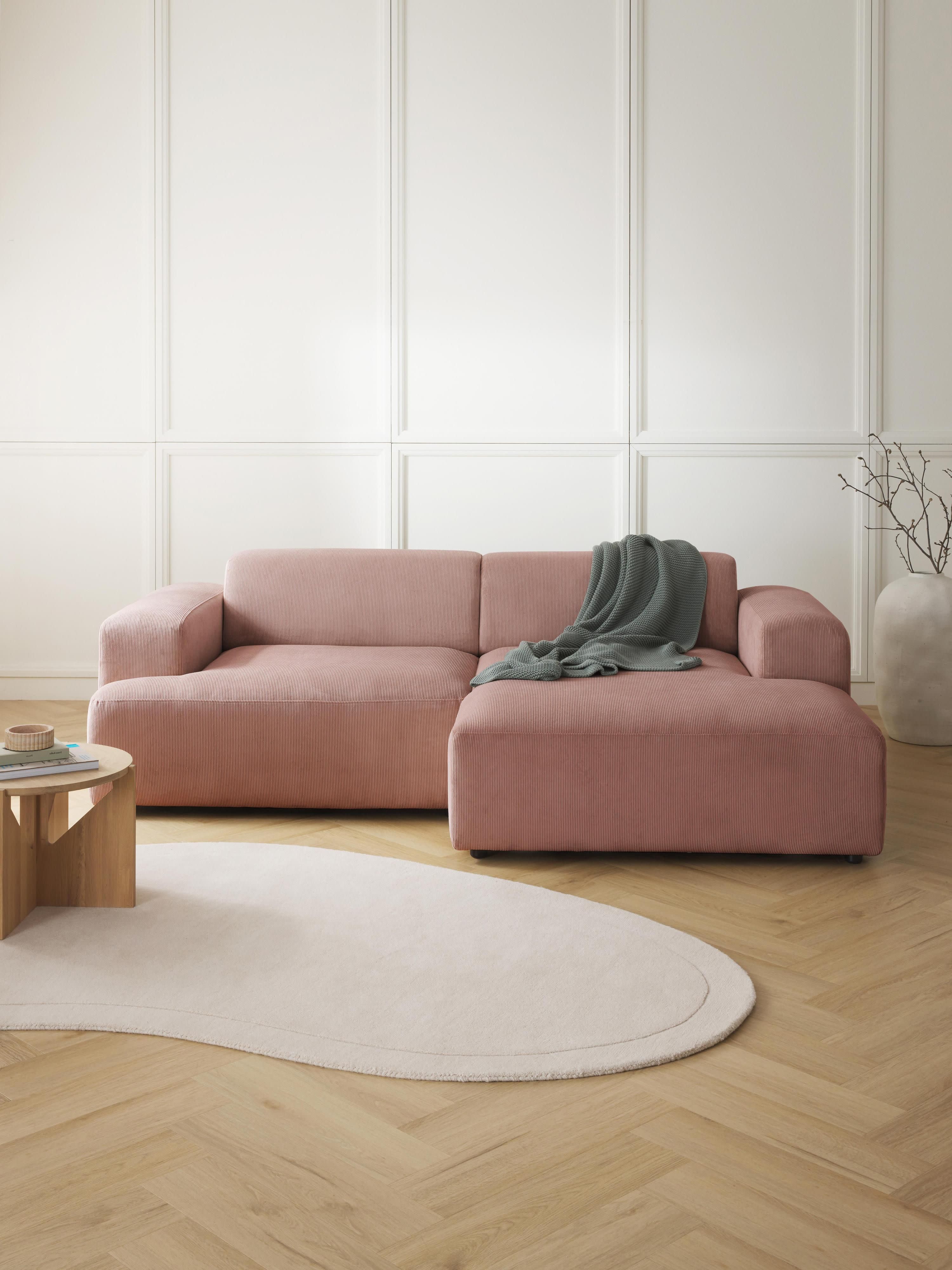 Corduroy hoekbank Melva (3-zits)