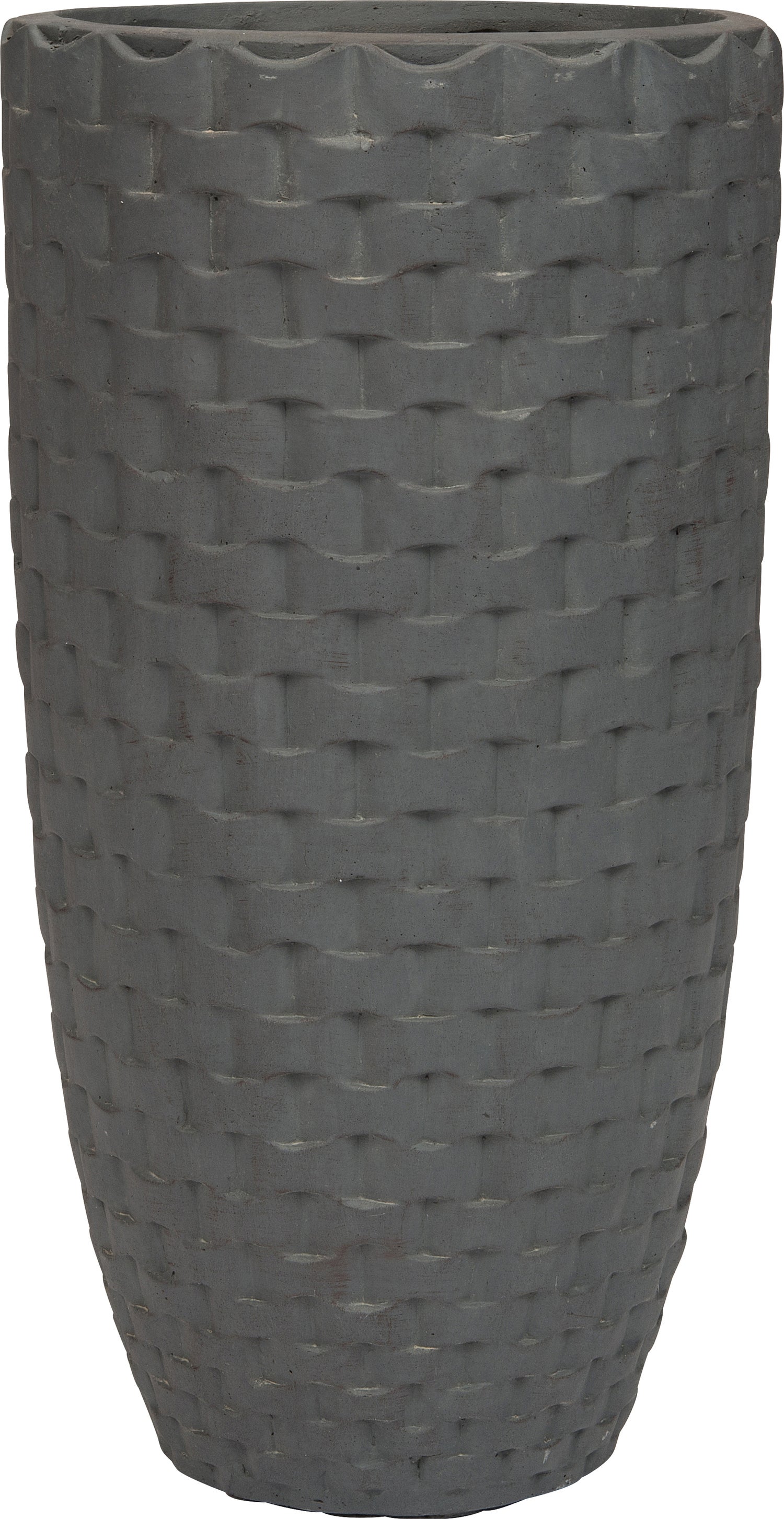 Intratuin bloempot Wicker antraciet D 41 H 75 cm