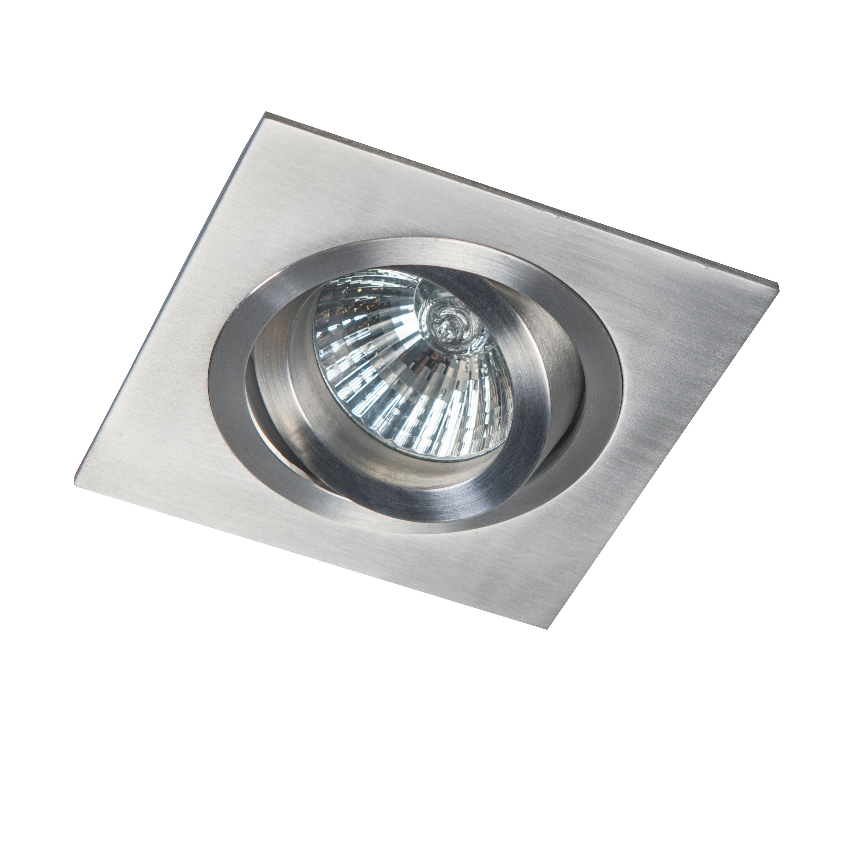 Moderne inbouwspot staal kantelbaar GU10 50mm - Lock 1